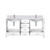 Lexora Jacques 72 in. W White Double Sink Vanity Cabinet, Carrara Marble Top, and Faucet Set