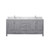 Lexora  LVJ72DD101 Jacques 72 in. W x 22 in. D Distressed Grey Double Bath Vanity, Carrara Marble Top, and Faucet Set
