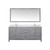 Lexora Jacques 72 in. W Distressed Grey Bath Vanity Cabinet, Cultured Marble Top, Faucet Set, and 28 in. Mirror