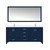 Lexora Jacques 72 in. W Navy Blue Double Sink Vanity Cabinet, White Quartz Top, Faucet Set, and 28 in. Mirror