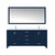 Lexora LVJ72DE311 Jacques 72 in. W Navy Blue Bath Vanity Cabinet, Cultured Marble Top, Faucet Set, and 28 in. Mirror