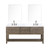Lexora LVN72DR111 Norwalk 72 inch W Grey Oak Double Sink Vanity Cabinet, Carrara Marble Top, Faucet Set, and 34 in Mirrors