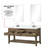 Lexora LVN72DR111 Norwalk 72 inch W Grey Oak Double Sink Vanity Cabinet, Carrara Marble Top, Faucet Set, and 34 in Mirrors
