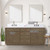 Lexora LVA72DR111 Abbey 72 inch W Grey Oak Double Sink Vanity Cabinet, Carrara Marble Top, Faucet Set, and 34 in Mirrors