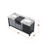 Lexora LZ342272DLISFMC Zilara 72 inch W Black and Grey Double Sink Vanity Cabinet, Castle Grey Marble Top and Chrome Faucet Set
