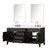 Lexora LVL72DK111 Laurel 72 inch W Brown Oak Double Sink Vanity Cabinet, Carrara Marble Top, Faucet Set, and 34 in Mirrors