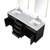 Lexora Abbey 72 inch W Black Oak Double Sink Vanity Cabinet, Carrara Marble Top, Faucet Set, and 34 in Mirrors