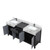 Lexora Zilara 72 inch W Black and Grey Double Sink Vanity Cabinet, Castle Grey Marble Top and Gun Metal Faucet Set