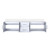 Lexora Geneva 80 in. W Glossy White Wall Mount Double Sink Vanity Cabinet and White Quartz Top