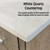 Lexora Lancy 80 inch W x 20 in D Rustic Acacia Double Sink Vanity Cabinet, White Quartz Top and 70 in Mirror