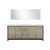 Lexora Lafarre 80 inch W x 20 in D Rustic Acacia Double Sink Vanity Cabinet, White Quartz Top and 70 in Mirror