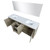 Lexora  LVLF80DRA310 Lafarre 80 in W x 20 in D Rustic Acacia Double Bath Vanity, Cultured Marble Top and 70 in Mirror