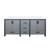 Lexora LVZV80DB200 Ziva 80 inch W Dark Grey Double Sink Vanity Cabinet and White Quartz Top