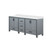 Lexora LVZV80DB200 Ziva 80 inch W Dark Grey Double Sink Vanity Cabinet and White Quartz Top
