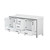 Lexora LVZV80DA200 Ziva 80 inch W White Double Sink Vanity Cabinet and White Quartz Top