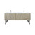 Lexora LVLY80DRA301 Lancy 80 inch W x 20 in D Rustic Acacia Double Sink Vanity Cabinet, Cultured Marble Top and Chrome Faucet Set