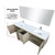 Lexora  LVFB80DK301 Fairbanks 80 in W x 20 in D Rustic Acacia Double Bath Vanity, Cultured Marble Top and Chrome Faucet Set