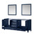 Lexora LJ342280DE00M30 Jacques 80 in. W Navy Blue Double Sink Vanity Cabinet and 30 in. Mirrors