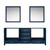 Lexora LJ342280DE00M30 Jacques 80 in. W Navy Blue Double Sink Vanity Cabinet and 30 in. Mirrors