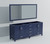 Lexora Jacques 80 in. W Navy Blue Double Sink Vanity Cabinet and 30 in. Mirrors