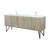 Lexora LVLY80DRA302 Lancy 80 inch W x 20 in D Rustic Acacia Double Sink Vanity Cabinet, Cultured Marble Top and Brushed Nickel Faucet Set