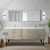 Lexora Lancy 80 inch W x 20 in D Rustic Acacia Double Sink Vanity Cabinet, Cultured Marble Top and Brushed Nickel Faucet Set