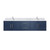 Lexora LVG80DE101 Geneva 80 in. W Navy Blue Wall Mount Double Sink Vanity Cabinet, Carrara Marble Top, and Faucet Set