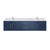 Lexora Geneva 80 in. W Navy Blue Wall Mount Double Sink Vanity Cabinet, Carrara Marble Top, and Faucet Set