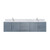 Lexora LVG80DB101 Geneva 80 in. W Dark Grey Wall Mount Double Sink Vanity Cabinet, Carrara Marble Top, and Faucet Set