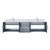 Lexora LVG80DB101 Geneva 80 in. W Dark Grey Wall Mount Double Sink Vanity Cabinet, Carrara Marble Top, and Faucet Set