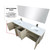 Lexora  LVFB80DK303 Fairbanks 80 in W x 20 in D Rustic Acacia Double Bath Vanity, Cultured Marble Top and Gun Metal Faucet Set