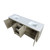 Lexora Lafarre 80 inch W x 20 in D Rustic Acacia Double Sink Vanity Cabinet and White Quartz Top