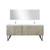 Lexora Lancy 80 inch W x 20 in D Rustic Acacia Double Sink Vanity Cabinet, White Quartz Top, Chrome Faucet Set and 70 in Mirror
