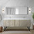 Lexora LLC80DKSOSM70FCH Lancy 80 inch W x 20 in D Rustic Acacia Double Sink Vanity Cabinet, White Quartz Top, Chrome Faucet Set and 70 in Mirror