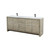 Lexora Lafarre 80 inch W x 20 in D Rustic Acacia Double Sink Vanity Cabinet, White Quartz Top and Gun Metal Faucet Set