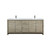 Lexora LVLF80DRA303 Lafarre 80 inch W x 20 in D Rustic Acacia Double Sink Vanity Cabinet, Cultured Marble Top and Gun Metal Faucet Set