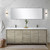 Lexora Lafarre 80 inch W x 20 in D Rustic Acacia Double Sink Vanity Cabinet, Cultured Marble Top and Gun Metal Faucet Set