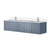 Lexora LVG80DB201 Geneva 80 in. W Dark Grey Wall Mount Double Sink Vanity Cabinet, White Quartz Top, and Faucet Set