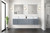 Lexora LVG80DB201 Geneva 80 in. W Dark Grey Wall Mount Double Sink Vanity Cabinet, White Quartz Top, and Faucet Set