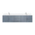 Lexora LVG80DB301 Geneva 80 in. W Dark Grey Wall Mount Double Sink Vanity Cabinet, Cultured Marble Top, and Faucet Set