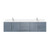 Lexora Geneva 80 in. W Dark Grey Wall Mount Double Sink Vanity Cabinet, Cultured Marble Top, and Faucet Set