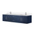 Lexora LVG80DE301 Geneva 80 in. W Navy Blue Wall Mount Double Sink Vanity Cabinet, Cultured Marble Top, and Faucet Set