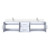 Lexora LVG80DM301 Geneva 80 in. W Glossy White Wall Mount Double Sink Vanity Cabinet, Cultured Marble Top, and Faucet Set
