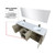 Lexora Lafarre 80 inch W x 20 in D Rustic Acacia Double Sink Vanity Cabinet, Cultured Marble Top, Gun Metal Faucet Set and 70 in Mirror