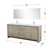 Lexora LLF80DKSODM70FCH Lafarre 80 inch W x 20 in D Rustic Acacia Double Sink Vanity Cabinet, White Quartz Top, Chrome Faucet Set and 70 in Mirror