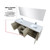 Lexora Lafarre 80 inch W x 20 in D Rustic Acacia Double Sink Vanity Cabinet, White Quartz Top, Chrome Faucet Set and 70 in Mirror