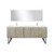 Lexora Lancy 80 inch W x 20 in D Rustic Acacia Double Sink Vanity Cabinet, Cultured Marble Top, Rose Gold Faucet Set and 70 in Mirror
