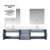 Lexora Geneva 80 in. W Dark Grey Wall Mount Double Sink Vanity Cabinet, White Quartz Top, Faucet Set, and 30 in. LED Mirrors