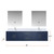 Lexora Geneva 80 in. W Navy Blue Wall Mount Double Sink Vanity Cabinet, White Quartz Top, Faucet Set, and 30 in. LED Mirrors