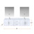 Lexora LVG80DM311 Geneva 80 in. W Glossy White Wall Mount Double Sink Vanity Cabinet, Cultured Marble Top, Faucet Set, and 30 in. LED Mirrors